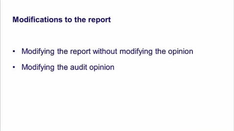 Thumbnail for Audit Report Modifications