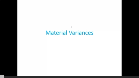 Thumbnail for Material Variances