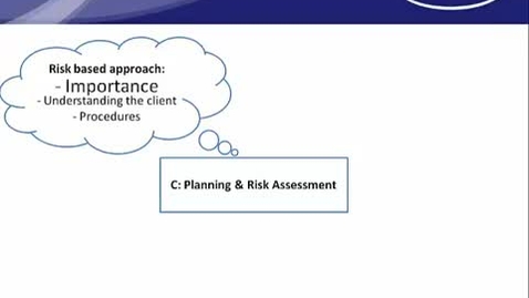 Thumbnail for Risk based approach and Audit Risk