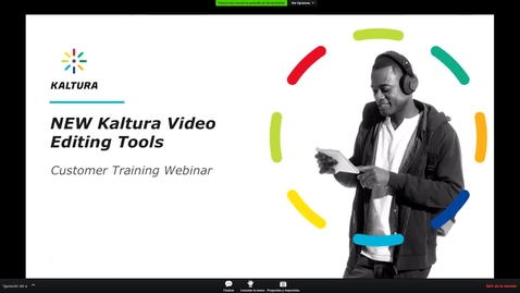 Miniatura para Webinar Kaltura - Nueva herramienta de edición de vídeo (Inglés)