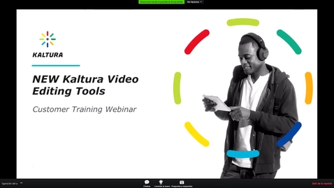 Miniatura para la entrada Webinar Kaltura - Nueva herramienta de edición de vídeo (Inglés)