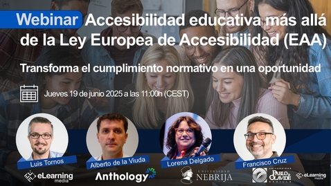 Miniatura para Accesibilidad educativa más allá de la Ley Europea de Accesibilidad (EAA). Transforma el cumplimiento normativo en una oportunidad