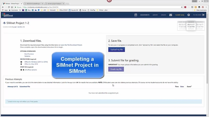 Completing a SIMnet Project