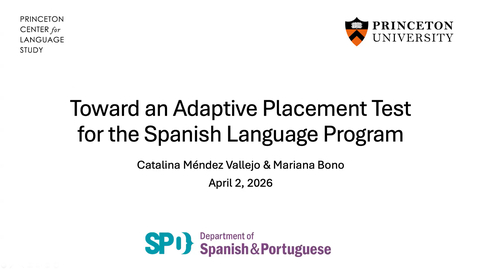 Thumbnail for Toward an Adaptive Placement Test for the Spanish Language Program