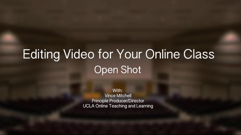 Thumbnail for OTL - Editing Basics - OpenShot