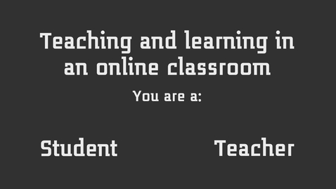Thumbnail for Teaching and learning in an online classroom