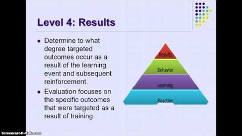 Thumbnail for entry C44 - Kirkpatrick's Training Evaluation Model