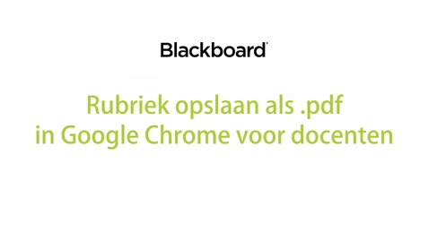 Thumbnail for Blackboard - Rubriek opslaan als .pdf voor docenten