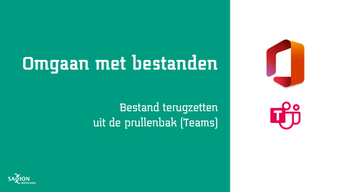 Thumbnail for Bestand terugzetten uit de prullenbak (Teams)
