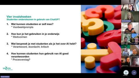 Thumbnail for Studenten ondersteunen in het gebruik van ChatGPT - 18 december 2023 - TLC