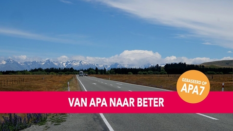 Thumbnail for entry Van APA naar Beter 2021 - gebaseerd op APA7!