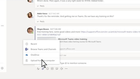 Thumbnail for How to upload and share files in Microsoft Teams