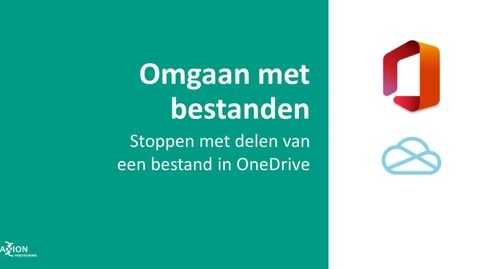 Thumbnail for entry Stoppen met delen van een bestand in OneDrive