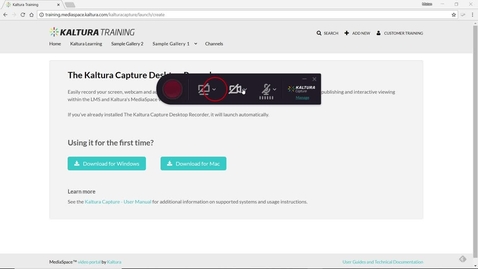 Thumbnail for Getting started with Kaltura Capture Application