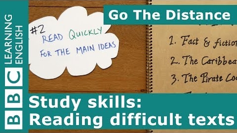 Thumbnail for entry Study Skills – Reading difficult texts