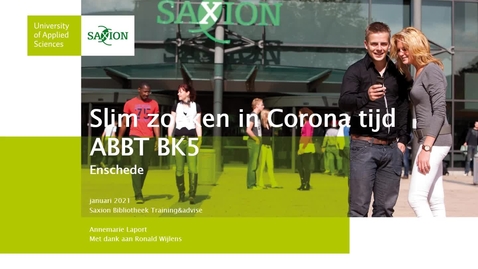 Thumbnail for 1/6 Slim zoeken in Corona tijd