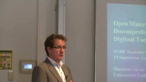 Thumbnail for SURF - Open Materiaal voor Docentprofessionalisering Digitaal toetsen (Maarten van der Ven 19-09-2014)