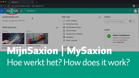 Thumbnail for MijnSaxion voor medewerkers - hoe werkt het?