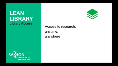 Thumbnail for entry Lean Library : access to research anytime, anywhere