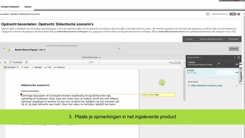Thumbnail for Blackboard - Beoordelen van een opdracht in het ingeleverde bestand