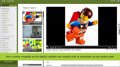 Thumbnail for Blackboard - Playlist maken in de Media Gallery