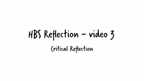 Thumbnail for HBS 3 Reflectie EN