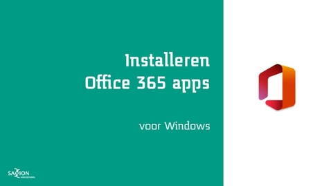 Thumbnail for entry Installeren Microsoft 365 apps - Windows