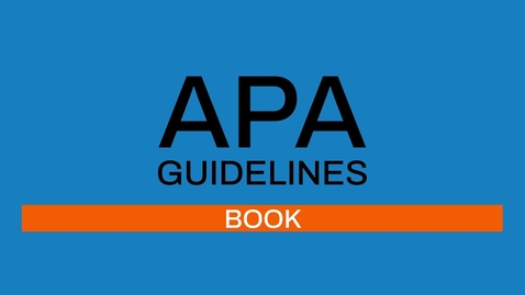 Thumbnail for 4/7 APA guidelines 7th edition: Book
