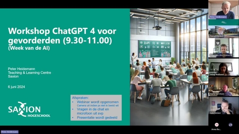 Thumbnail for ChatGPT 4.0  voor gevorderden - Teaching &amp; Learning Centre