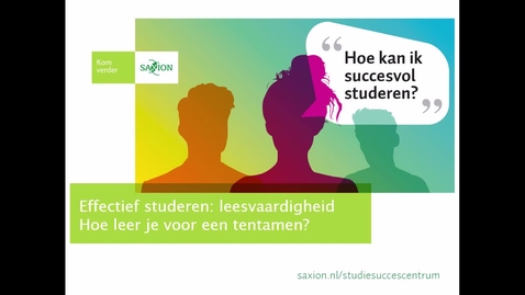 Thumbnail for Studievaardigheden - leren grote hoeveelheden tekst