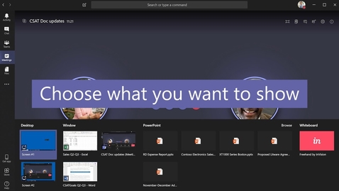 Thumbnail for entry How to show your screen during a Microsoft Teams meeting