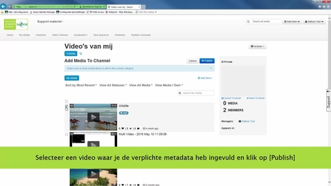 Thumbnail for entry Video's in Channel plaatsen