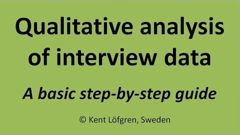 Thumbnail for entry HRM09 - Qualitative analysis of interview data: A step-by-step guide