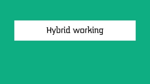 Thumbnail for Animation Hybrid working