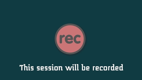 Thumbnail for Introduction start Collaborate session: edition - with message the session will be recorded