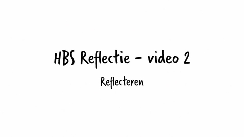 Thumbnail for HBS 2 Reflectie NL