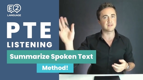 Thumbnail for entry PTE Listening: Summarize Spoken Text | METHOD with Jay!