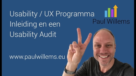 Thumbnail for entry Usability / UX Programma. Deel 1: Inleiding en een Usability Audit