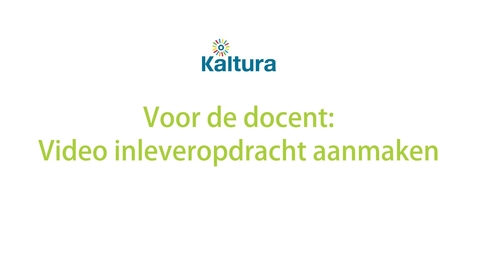 Thumbnail for Video inleveropdracht aanmaken in Blackboard