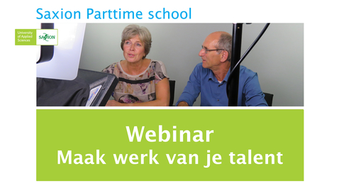 Thumbnail for entry Webinar Maak werk van je talent