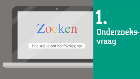 Thumbnail for 1/6 Zoekplan informatievaardigheden : onderzoeksvraag