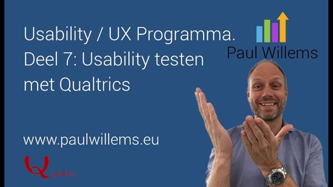 Thumbnail for entry Usability / UX Programma. Deel 7: Usability test met Qualtrics