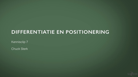 Thumbnail for entry Kennisclip Marketing 7: Differentiatie en positionering