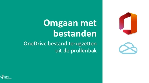 Thumbnail for entry OneDrive bestand terugzetten uit de prullenbak