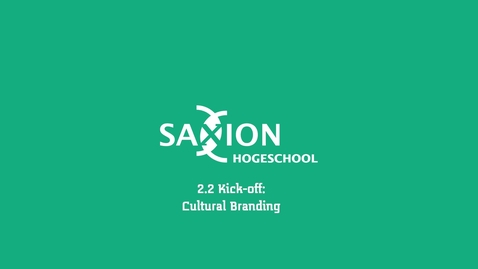 Thumbnail for 2.2 Kick-off: Cultural Branding