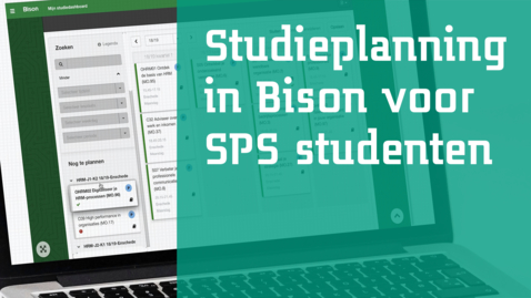 Thumbnail for entry Studieplanning in Bison voor SPS studenten