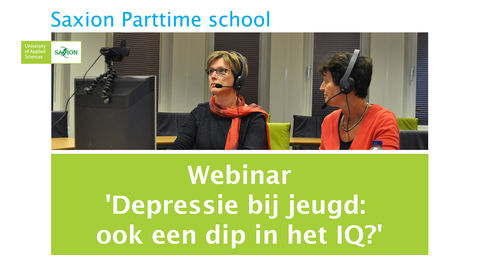 Thumbnail for entry Webinar 'Depressie bij jeugd: ook een dip in het IQ?'