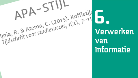 Thumbnail for 6/6  Zoekplan informatievaardigheden : verwerken van informatie