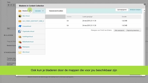 Thumbnail for Blackboard - Werken met de Content Collection