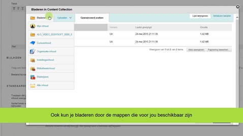 Thumbnail for entry Blackboard - Werken met de Content Collection